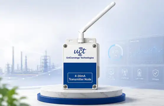 4–20 mA LoRaWAN transmitter node with antenna