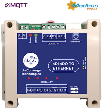 4DI 4DO TO Ethernet industrial I/O module with MQTT and Modbus TCP/IP