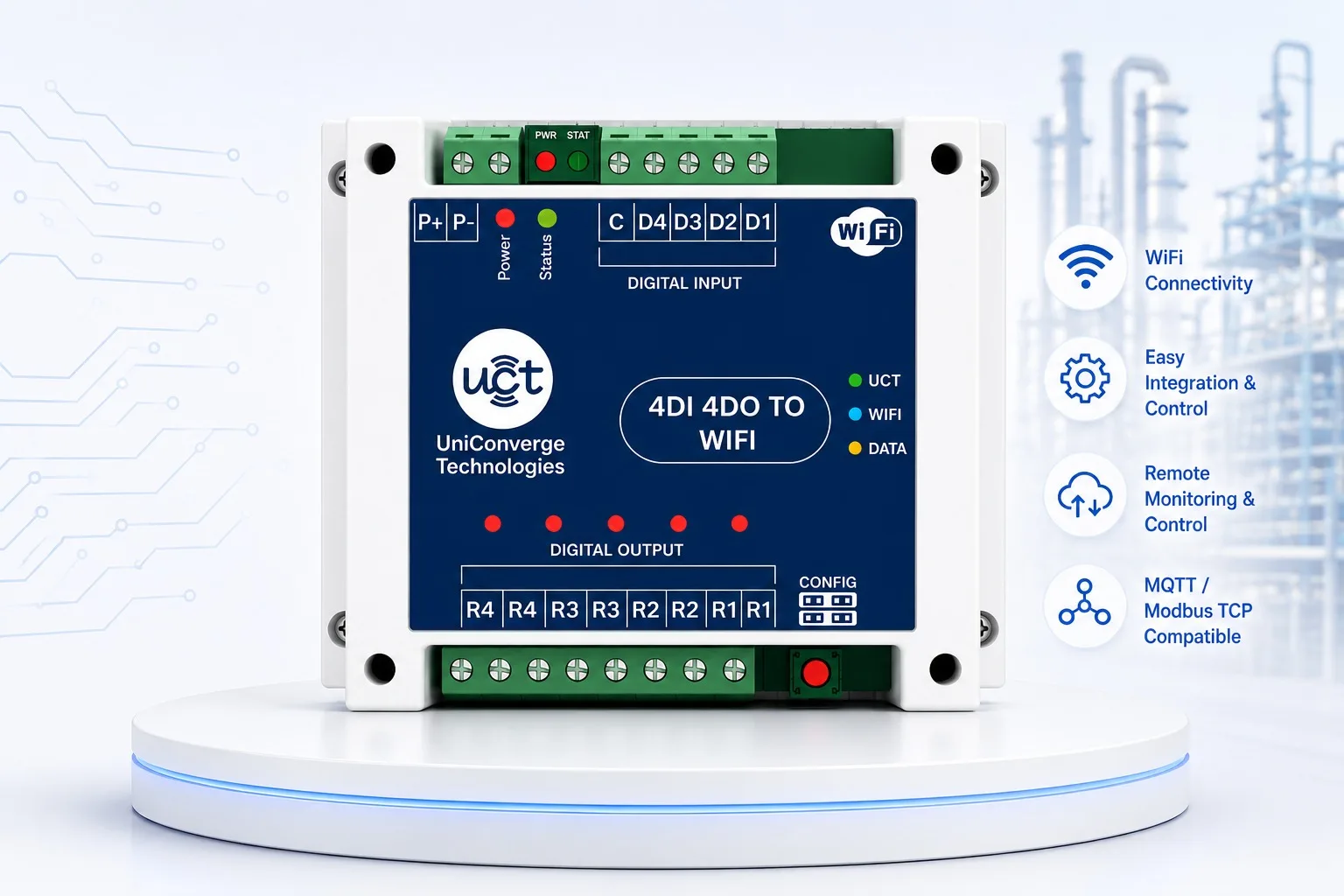 4 Digital Input 4 Digital Output WiFi Node device