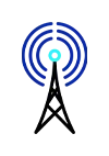 LoRaWAN long-range connectivity icon