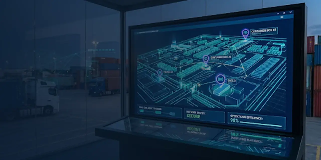Smart asset tracking control center with real-time industrial map